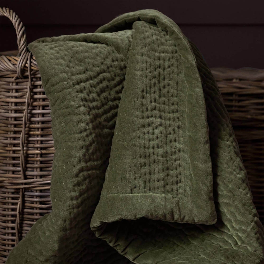 Lucy Velvet Quilted Throw